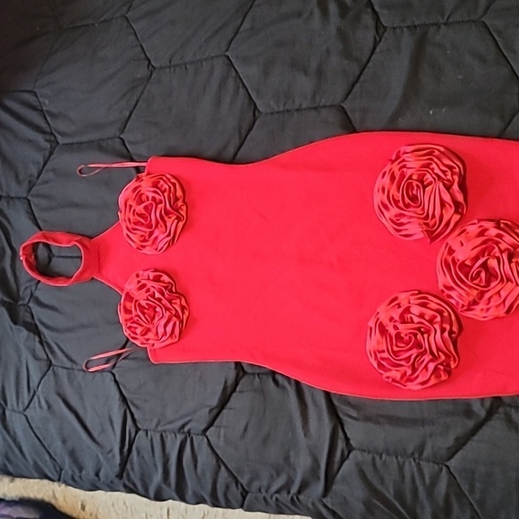 Dresses & Skirts - Red flower dress 😍 ♥️ ✨️